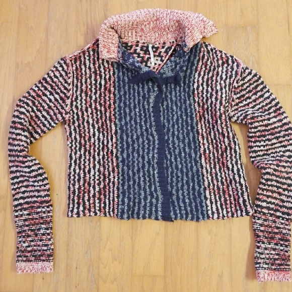 NWOT Free People Cardigan Sweater with Open Back - Picture 2 of 8